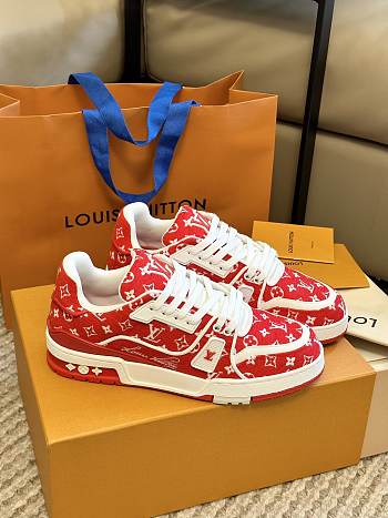 Louis Vuitton Trainers Red Monogram