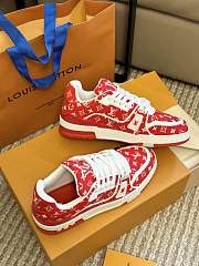 Louis Vuitton Trainers Red Monogram - 5