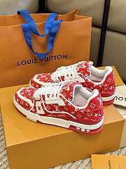 Louis Vuitton Trainers Red Monogram - 3