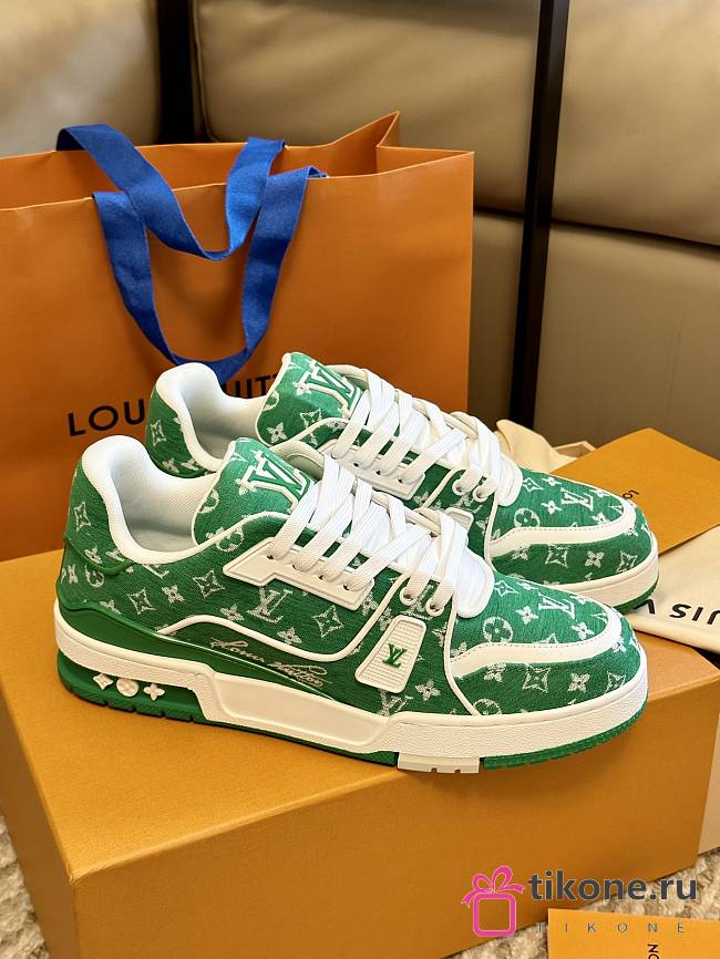 Louis Vuitton Trainers Green Monogram - 1