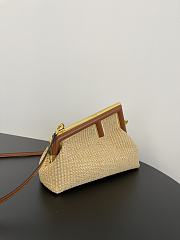 Fendi First Small Natural Straw Bag V131672 - 26x9.5x18cm - 4