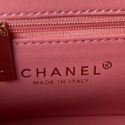 Chanel Lambskin Leather Classic In Pink Handbag V131977 - 11.5x26x4cm - 4