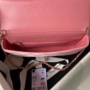 Chanel Lambskin Leather Classic In Pink Handbag V131977 - 11.5x26x4cm - 3