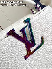 Louis Vuitton White Capucines With Colorful Logo - 21x14x8cm - 5