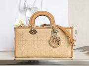 Dior Lady Horizontal Raffia Bag - 26x13.5x5cm - 4