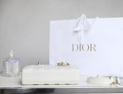 DIOR LADY| D-JOY WHITE BAG A597684 - 22x12x6cm - 4