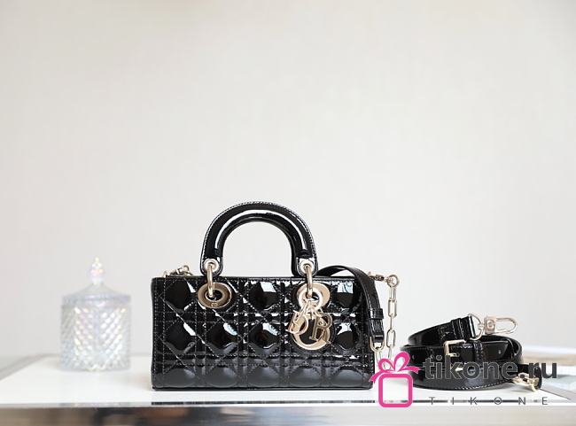 DIOR LADY| D-JOY BLACK BAG A611097 - 22x12x6cm - 1