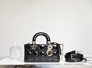 DIOR LADY| D-JOY BLACK BAG A611097 - 22x12x6cm - 1