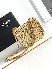 Celine Triomphe Plein Soleil Raffia B10513 - 11x8x4cm - 4