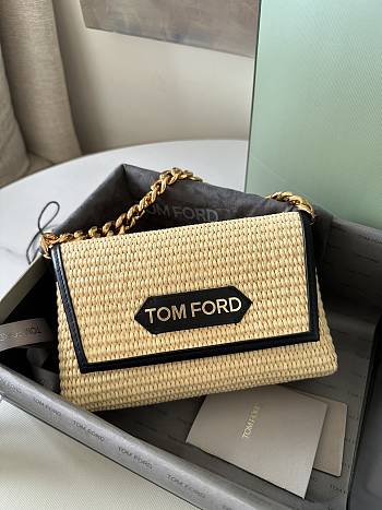 TOM FORD| Label Mini Raffia Chain Top - 20x11x7cm