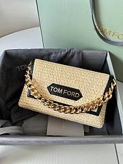 TOM FORD| Label Mini Raffia Chain Top - 20x11x7cm - 3