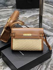 YSL Manhattan Raffia Shoulder Bag - 29x20.5x7cm - 1