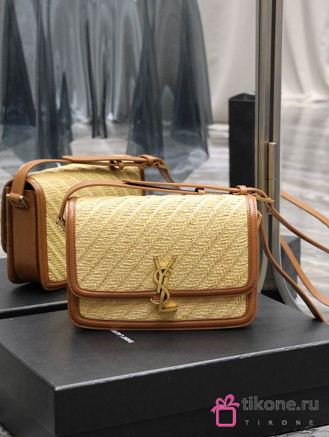 YSL Solferino Raffia Bag - 23x16x6cm - 1