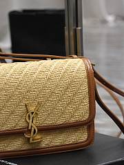 YSL Solferino Raffia Bag - 23x16x6cm - 3