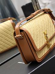 YSL Solferino Raffia Bag - 23x16x6cm - 5