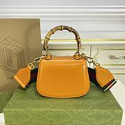 GUCCI| Small Bamboo 1947 In Yellow Leather - 17x12x7.5cm - 5