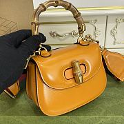 GUCCI| Small Bamboo 1947 In Yellow Leather - 17x12x7.5cm - 4