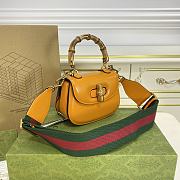 GUCCI| Small Bamboo 1947 In Yellow Leather - 17x12x7.5cm - 2