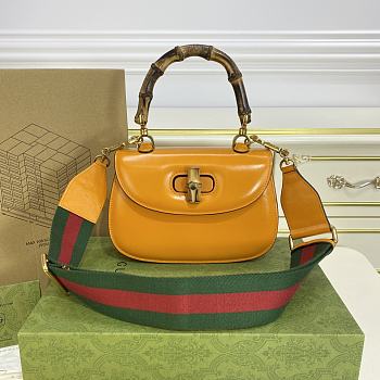 GUCCI| Bamboo 1947 In Yellow Leather - 21x15x7cm