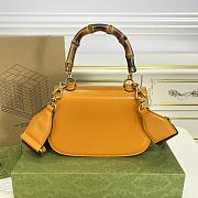 GUCCI| Bamboo 1947 In Yellow Leather - 21x15x7cm - 4