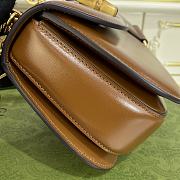 GUCCI| Bamboo 1947 In Brown Leather - 21x15x7cm - 3