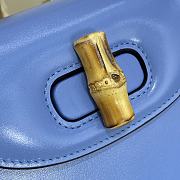 GUCCI| Small Bamboo 1947 In Blue Leather - 17x12x7.5cm - 2