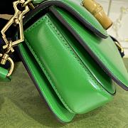 GUCCI| Small Bamboo 1947 In Green Leather - 17x12x7.5cm - 5