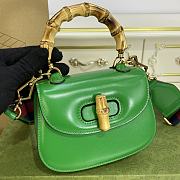 GUCCI| Small Bamboo 1947 In Green Leather - 17x12x7.5cm - 4