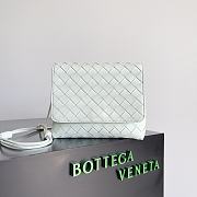 Bottega Veneta Blue Intrecciato Mini Crossbody Bag - 19x15x5.5cm - 1