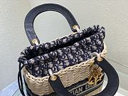 DIOR| Wicker Handbag Size 24cm - 3