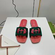 Gucci Green Leather Slippers WW - 1