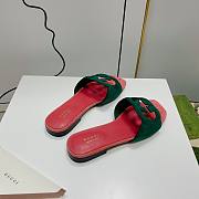 Gucci Green Leather Slippers WW - 5