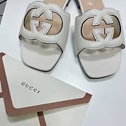 Gucci White Leather Slippers WW - 3