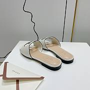 Gucci White Leather Slippers WW - 2