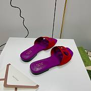 Gucci Red Leather Slippers WW - 4