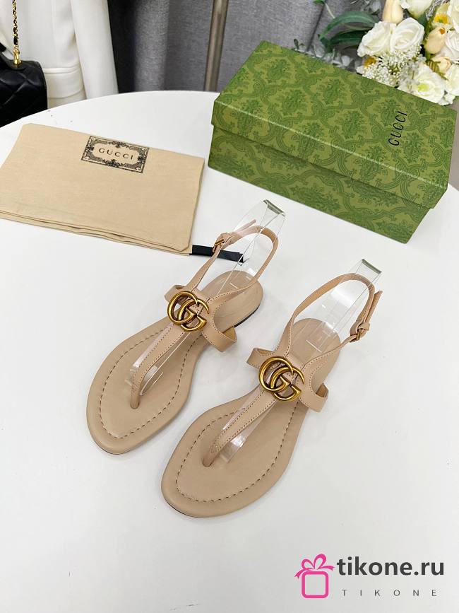 Gucci GG Beige Sandals - 1