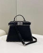 FENDI| Peekaboo Black Iseeyou Small Tote - 27x21x11cm - 1