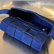 BOTTEGA VENETA| Medium Denim Cassette Bag - 23x15x5cm - 3