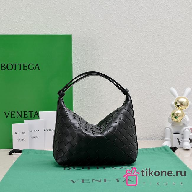 BOTTEGA VENETA| Mini Black Wallace Shoulder Bag - 22x13x9.5cm - 1