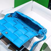 BOTTEGA VENETA| Small Pool Blue Padded Cassette - 26x18x8cm - 3