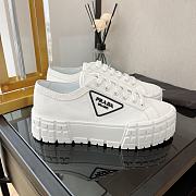 Prada Double Wheel White Platform Sneakers  - 1