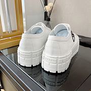 Prada Double Wheel White Platform Sneakers  - 2