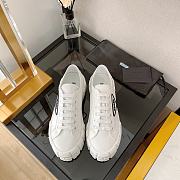 Prada Double Wheel White Platform Sneakers  - 4