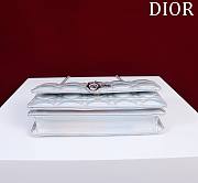 DIOR| Miss Silver-Tone Cannage Lambskin - 21x11.5x4.5cm - 5