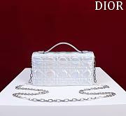 DIOR| Miss Silver-Tone Cannage Lambskin - 21x11.5x4.5cm - 4