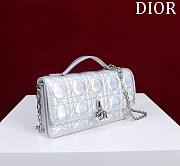 DIOR| Miss Silver-Tone Cannage Lambskin - 21x11.5x4.5cm - 3