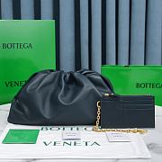 BOTTEGA VENETA| Teen Pouch In Navy Leather - 38x20x8.5cm - 1