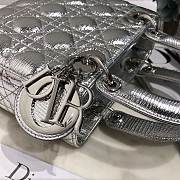 DIOR| Lady Sac D-Joy Silver Bag - 20x17x9cm - 4