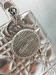 DIOR| Lady Sac D-Joy Silver Bag With Color Chain - 20x17x9cm - 2