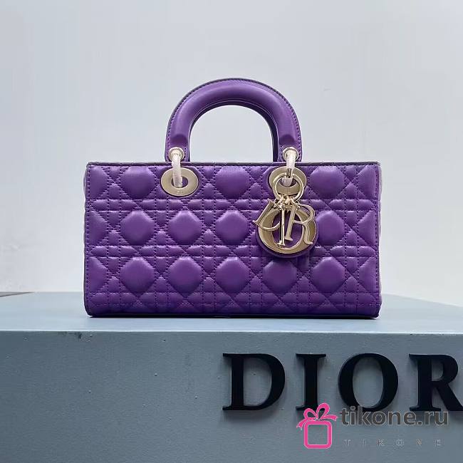 DIOR LADY| D-JOY VIOLET BAG - 22x12x6cm - 1